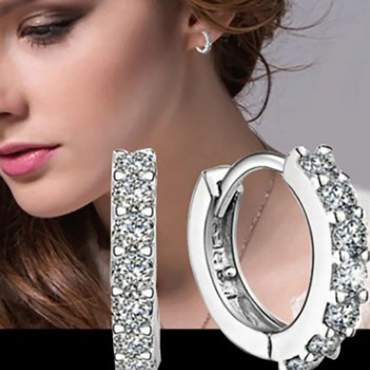 Luxury Crystal Hoop Earrings